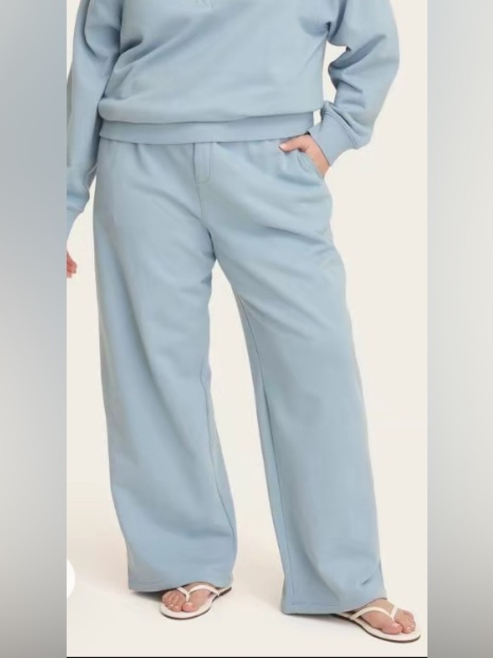 Light Blue Parke NWT Women's High-Rise Boxer Sweatpants - Parke x Target Medium - Picture 3 of 8